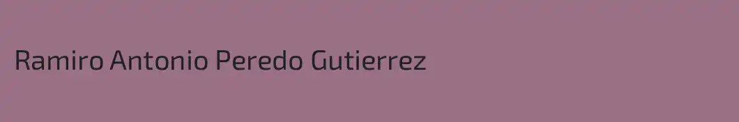 Ramiro Antonio Peredo Gutierrez